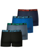 Thumbnail Lot de 4 boxers en coton multicolores unis à coupe fermée et taille élastiquée - Image 2