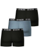 Thumbnail Lot de 3 boxers en coton multicolores unis à coupe fermée et taille élastiquée - Image 2