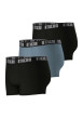 Thumbnail Lot de 3 boxers en coton multicolores unis à coupe fermée et taille élastiquée - Image 3