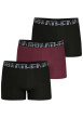 Thumbnail Lot de 3 boxers en coton multicolores unis à coupe fermée et taille élastiquée