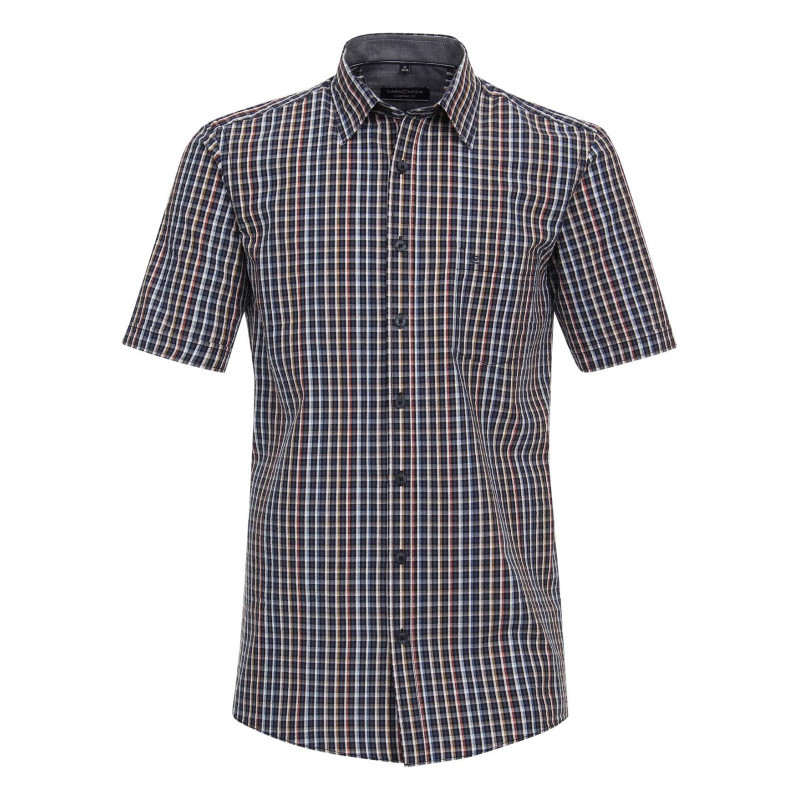 Casa Moda - Chemise Grande Taille En Coton Multicolore Carreaux Avec Un Col Français - Multicolore Casa Moda - Chemise Grande Taille En Coton Multicolore Carreaux Avec Un Col Français - Multicolore