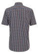 Thumbnail Chemise grande taille en coton multicolore carreaux avec un col français - Image 2