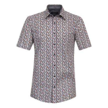 Chemise grande taille en coton multicolore...