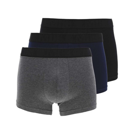 Lot de 3 Boxers classique en coton noir gris et...