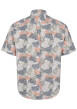 Thumbnail Chemise en partie en lin multicolore imprimée à coupe droite et un col français - Image 3