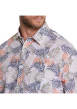 Thumbnail Chemise en partie en lin multicolore imprimée à coupe droite et un col français - Image 4