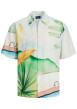Thumbnail Chemise en coton multicolore imprimé avec coupe regular et col français