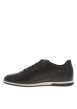 Thumbnail Sneakers en cuir café à semelle à talon plat et à lacets et zip sur le côté - Image 2
