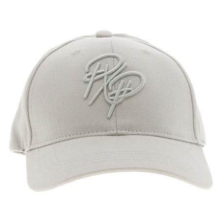 Casquette strapback en coton grise unie avec le...