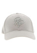 Thumbnail Casquette strapback en coton grise unie avec le logo de la marque brodé