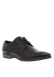 Thumbnail Derbies marron à talon décroché bas et à lacets ronds bleu marine - Image 3