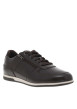 Thumbnail Sneakers en cuir café à semelle à talon plat et à lacets et zip sur le côté - Image 3