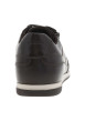 Thumbnail Sneakers en cuir café à semelle à talon plat et à lacets et zip sur le côté - Image 6