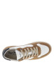 Thumbnail Baskets multisport en cuir blanches et beiges à senelle plate et à lacets plats - Image 4