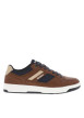 Thumbnail Sneakers cognac à semelle à talon plat, à lacets et nom de la marque