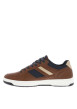 Thumbnail Sneakers cognac à semelle à talon plat, à lacets et nom de la marque - Image 2
