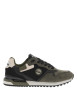 Thumbnail Sneakers kaki à semelle à talon plat, à lacets et étiquette