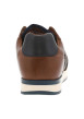 Thumbnail Sneakers en cuir cognac à semelle à talon plat, à lacets et empiècement - Image 6