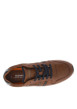 Thumbnail Sneakers en cuir cognac à semelle à talon plat, à lacets et empiècement - Image 4