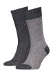 Thumbnail Lot de 2 paires de chaussettes hautes en coton mélangé anthracite coupe haute