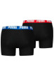 Thumbnail Lot de 2 Boxers classiques en coton unis noirs avec nom de la marque - Image 2