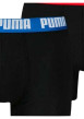 Thumbnail Lot de 2 Boxers classiques en coton unis noirs avec nom de la marque - Image 3