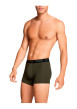 Thumbnail Lot de 2 Boxers classiques en coton unis noir et kaki avec une taille élastique - Image 3