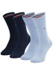 Thumbnail Lot de 2 paires de chaussettes en coton mélangé bleues unies coupe hautes