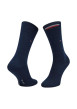 Thumbnail Lot de 2 paires de chaussettes en coton mélangé bleues unies coupe hautes - Image 3