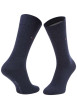 Thumbnail Lot de 2 paires de chaussettes hautes en coton mélangé bleues à rayures - Image 3