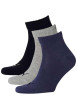 Thumbnail Lot de 3 paires de chaussettes mi-hautes unies marine, noires et grises