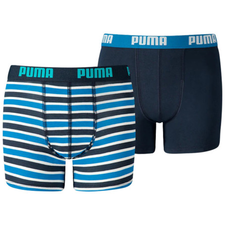 Lot de 2 Boxers classiques en coton bleus avec...