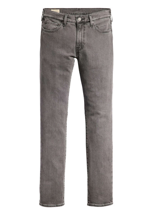Jean 511 gris uni avec une coupe slim, 5 poches et étiquette d'authentification