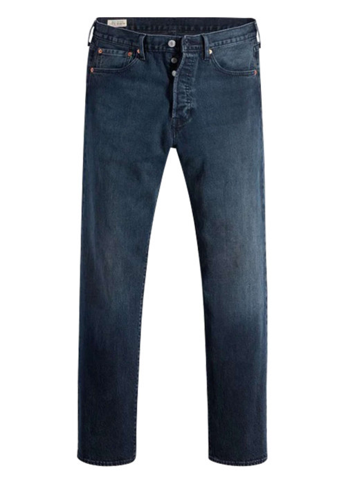 Jean 501 en coton nuit uni avec fermeture à boutons et une coupe regular fit