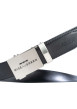 Thumbnail Ceinture en coton noire unie avec extrémité en pointe et logo embossé - Image 4