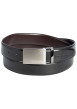 Thumbnail Ceinture en coton noire unie avec un passant rectangle argenté - Image 4