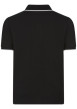 Thumbnail Polo noir uni avec une coupe droite à col français et nom de la marque - Image 2