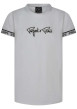 Thumbnail T-shirt blanc uni avec un col rond et une coupe droite à liseré
