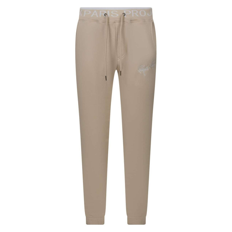 Project X - Pantalon De Jogging Beige Uni Avec Une Coupe Slim Et Une Taille Haute - Beige