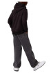 Thumbnail Sweat en coton noir uni avec une coupe droite et le nom de la marque au centre - Image 5