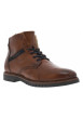 Thumbnail Bottines en cuir cognac à semelle à talon plat avec une doublure intérieure - Image 3