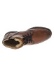 Thumbnail Bottines en cuir cognac à semelle à talon plat avec une doublure intérieure - Image 4