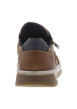 Thumbnail Sneakers cognac à semelle plate beige et à lacets plats bleu marine - Image 6