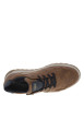 Thumbnail Sneakers cognac à semelle plate beige et à lacets plats bleu marine - Image 4