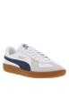 Thumbnail Sneakers multisport en cuir de vachette bleu marine avec nom de la marque - Image 3