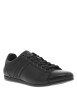 Thumbnail Baskets en cuir noires plates avec des lacets plats enduits et nom de la marque - Image 3
