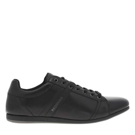 Baskets en cuir noires plates avec des lacets...
