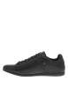 Thumbnail Baskets en cuir noires plates avec des lacets plats enduits et nom de la marque - Image 2