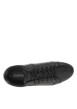 Thumbnail Baskets en cuir noires plates avec des lacets plats enduits et nom de la marque - Image 4