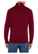 Thumbnail Pull en coton biologique mélangé bordeaux en maille jersey à coupe droite et col roulé - Image 5
